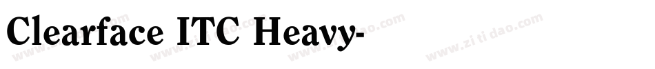 Clearface ITC Heavy字体转换